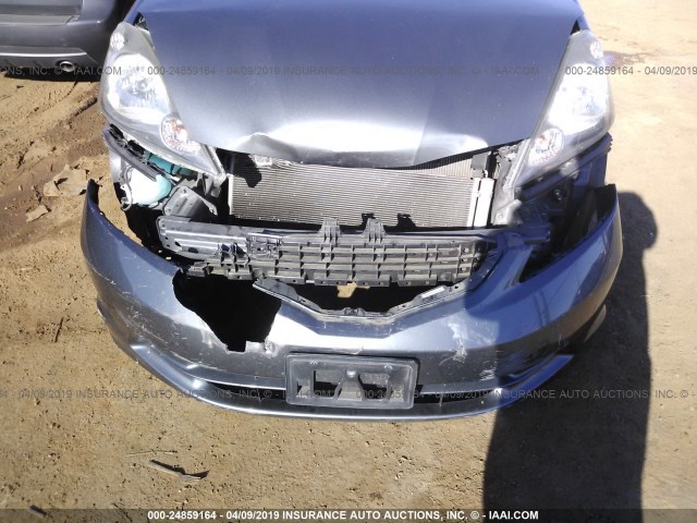 JHMGE8H39DC019078 - 2013 HONDA FIT GRAY photo 6