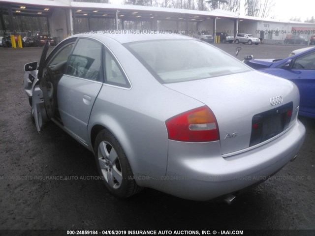 WAULT64B63N059299 - 2003 AUDI A6 3.0 QUATTRO SILVER photo 3