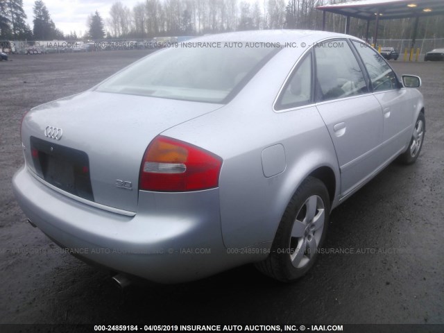 WAULT64B63N059299 - 2003 AUDI A6 3.0 QUATTRO SILVER photo 4