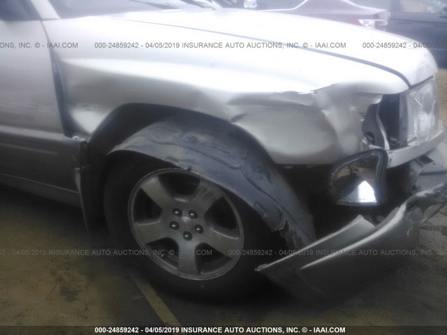 JF1SF6552YH702564 - 2000 SUBARU FORESTER S SILVER photo 6