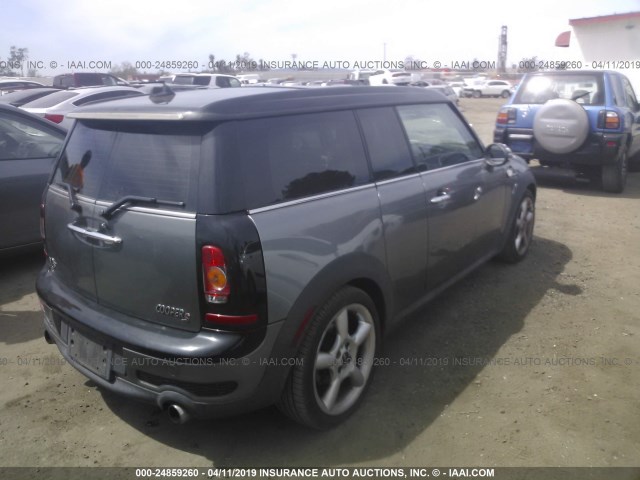 WMWMM33548TP89260 - 2008 MINI COOPER S CLUBMAN GRAY photo 4