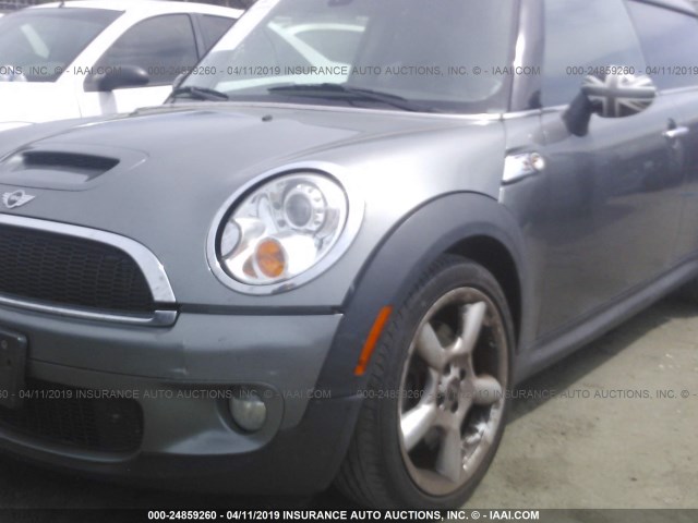 WMWMM33548TP89260 - 2008 MINI COOPER S CLUBMAN GRAY photo 6