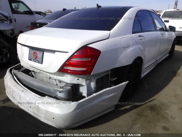 WDDNG7DB7DA522636 - 2013 MERCEDES-BENZ S 550 WHITE photo 4