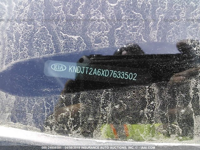 KNDJT2A6XD7633502 - 2013 KIA SOUL +/!/SPORT GRAY photo 9