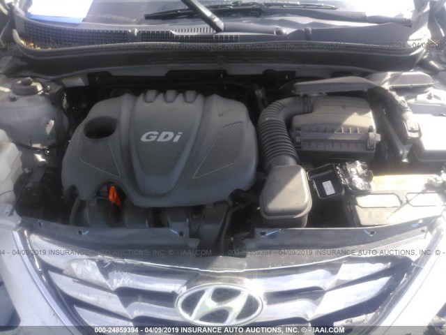 5NPEC4AC3CH351408 - 2012 HYUNDAI SONATA SE/LIMITED SILVER photo 10