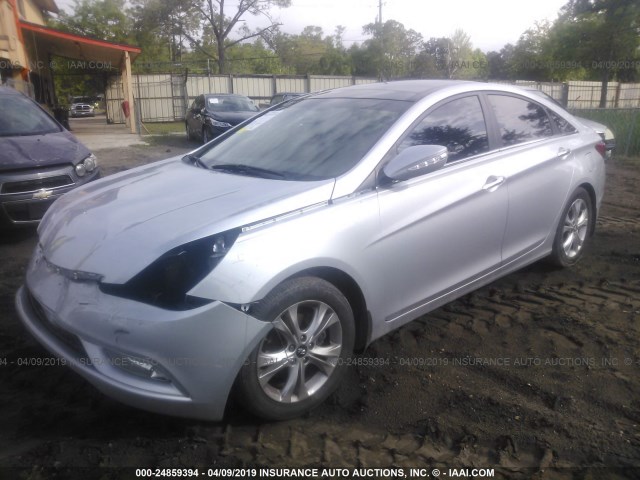 5NPEC4AC3CH351408 - 2012 HYUNDAI SONATA SE/LIMITED SILVER photo 2