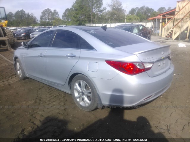 5NPEC4AC3CH351408 - 2012 HYUNDAI SONATA SE/LIMITED SILVER photo 3