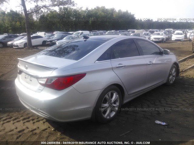 5NPEC4AC3CH351408 - 2012 HYUNDAI SONATA SE/LIMITED SILVER photo 4