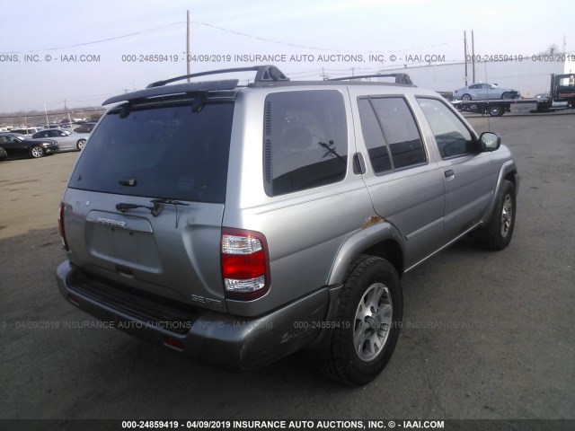 JN8DR09Y61W605515 - 2001 NISSAN PATHFINDER LE/SE/XE SILVER photo 4