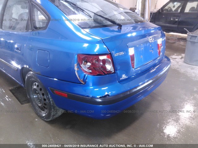 KMHDN56D05U144735 - 2005 HYUNDAI ELANTRA GLS/GT BLUE photo 6