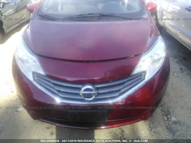 3N1CE2CP1FL424885 - 2015 NISSAN VERSA NOTE S/S PLUS/SV/SL/SR RED photo 6