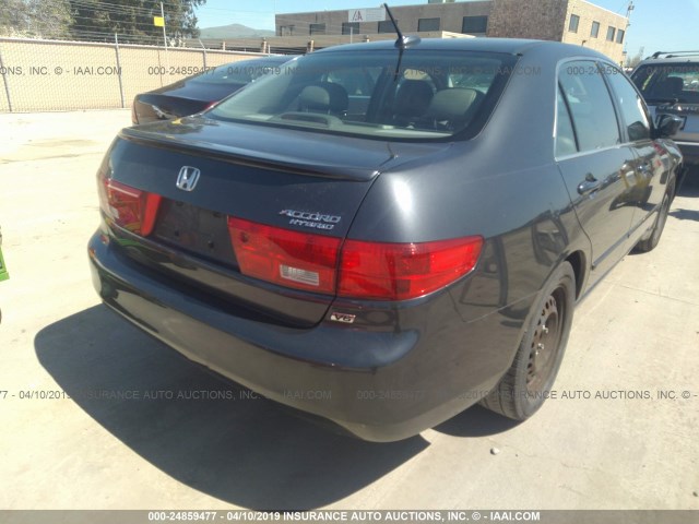 JHMCN36495C011934 - 2005 HONDA ACCORD HYBRID GRAY photo 4