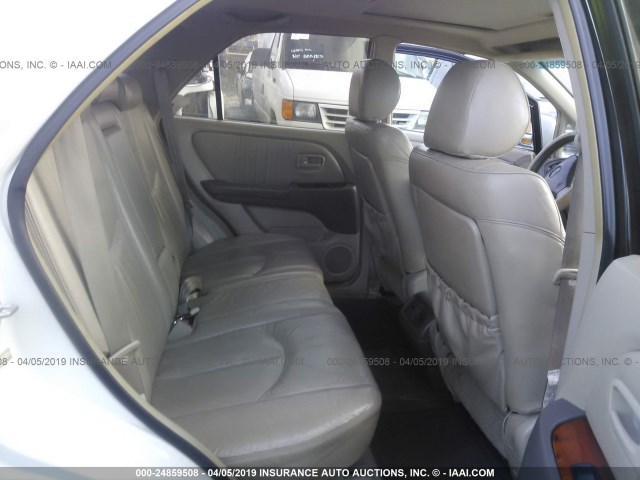 JT6HF10U0Y0158609 - 2000 LEXUS RX 300 WHITE photo 8