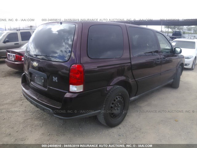 1GNDV23L86D129505 - 2006 CHEVROLET UPLANDER LS MAROON photo 4