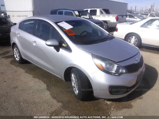 KNADM4A37F6442931 - 2015 KIA RIO LX SILVER photo 1