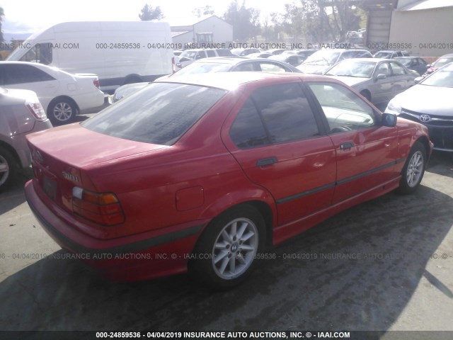 WBACC0326VEK21207 - 1997 BMW 318 I AUTOMATIC RED photo 4