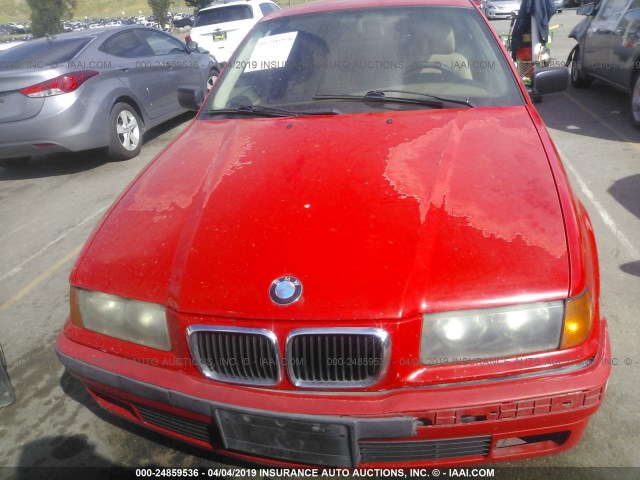 WBACC0326VEK21207 - 1997 BMW 318 I AUTOMATIC RED photo 6