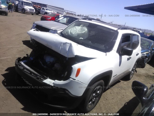 ZACCJAAT4FPC38140 - 2015 JEEP RENEGADE SPORT WHITE photo 2