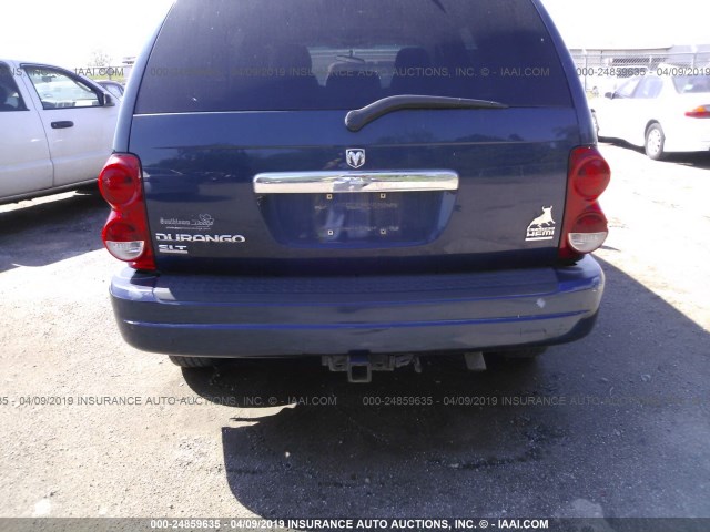 1D8HB48D45F537603 - 2005 DODGE DURANGO SLT BLUE photo 6