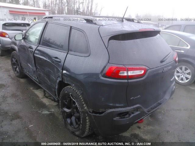 1C4PJMBS0HW659738 - 2017 JEEP CHEROKEE TRAILHAWK GRAY photo 3