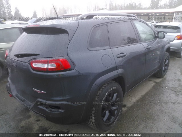 1C4PJMBS0HW659738 - 2017 JEEP CHEROKEE TRAILHAWK GRAY photo 4