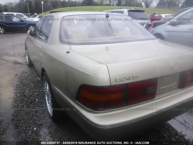 JT8UF11E8R0187435 - 1994 LEXUS LS 400 Champagne photo 3