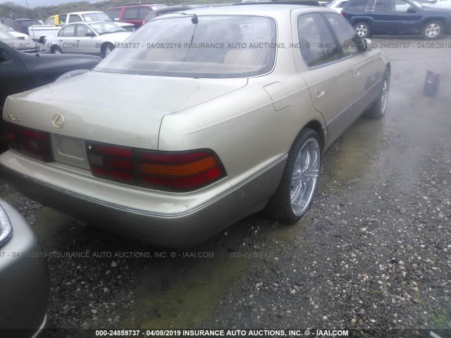 JT8UF11E8R0187435 - 1994 LEXUS LS 400 Champagne photo 4