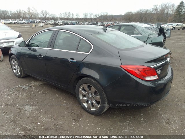 2G4GS5EV9C9161348 - 2012 BUICK REGAL PREMIUM GRAY photo 3