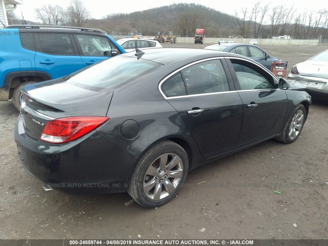 2G4GS5EV9C9161348 - 2012 BUICK REGAL PREMIUM GRAY photo 4