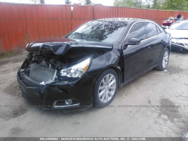 1G11G5SX5DF341395 - 2013 CHEVROLET MALIBU 3LT შავი ფოტო 2