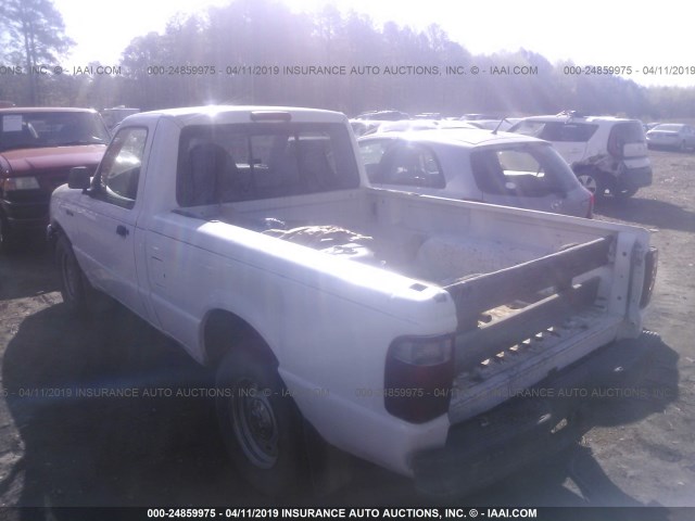 1FTYR10D82TA00606 - 2002 FORD RANGER WHITE photo 3