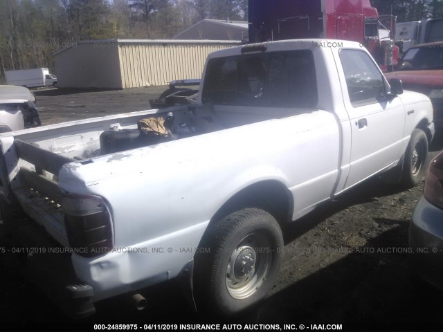 1FTYR10D82TA00606 - 2002 FORD RANGER WHITE photo 4