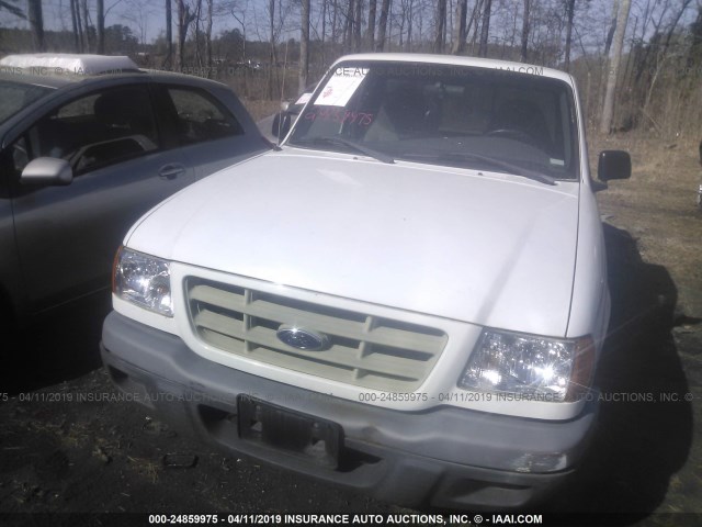 1FTYR10D82TA00606 - 2002 FORD RANGER WHITE photo 6