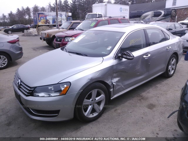 1VWBP7A33CC085051 - 2012 VOLKSWAGEN PASSAT SE SILVER photo 2