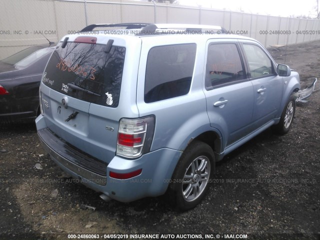 4M2CU97G19KJ03755 - 2009 MERCURY MARINER PREMIER BLUE photo 4