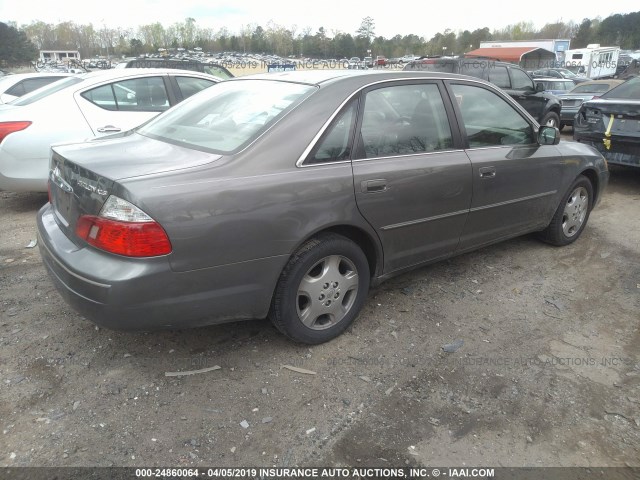 4T1BF28BX3U317933 - 2003 TOYOTA AVALON XL/XLS GRAY photo 4