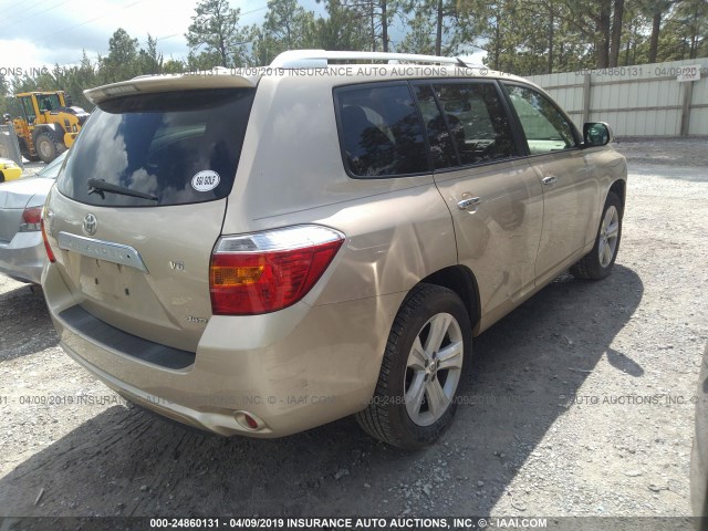 JTEES42A792138032 - 2009 TOYOTA HIGHLANDER LIMITED GOLD photo 4