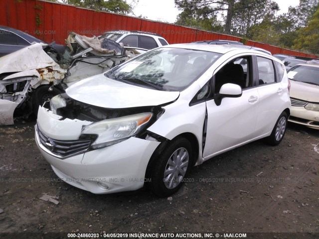 3N1CE2CP4EL387510 - 2014 NISSAN VERSA NOTE S/S PLUS/SV/SL WHITE photo 2