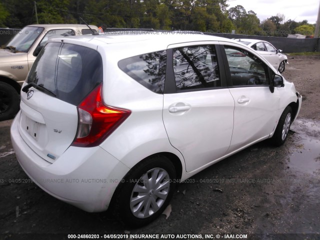 3N1CE2CP4EL387510 - 2014 NISSAN VERSA NOTE S/S PLUS/SV/SL WHITE photo 4