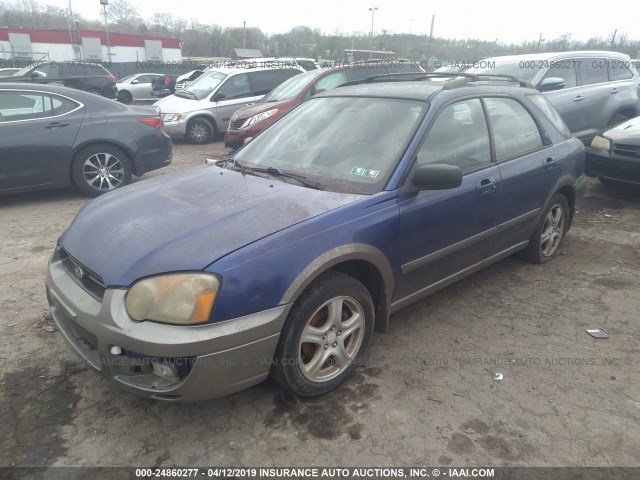 JF1GG68504G812043 - 2004 SUBARU IMPREZA OUTBACK SPORT BLUE photo 2