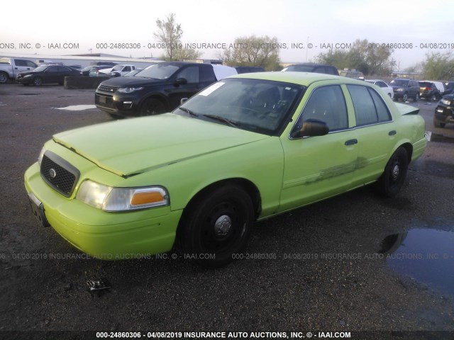 2FABP7BV7BX169223 - 2011 FORD CROWN VICTORIA POLICE INTERCEPTOR GREEN photo 2