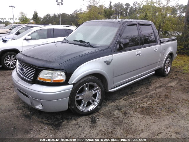 1FTRW07303KC50532 - 2003 FORD F150 SUPERCREW HARLEY DAVIDSON SILVER photo 2