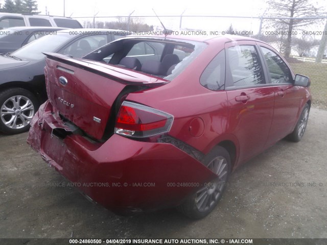 1FAHP3GN1AW289816 - 2010 FORD FOCUS SES RED photo 4