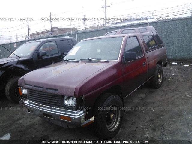 1N6ND11SXHC381606 - 1987 NISSAN D21 SHORT BED RED photo 2