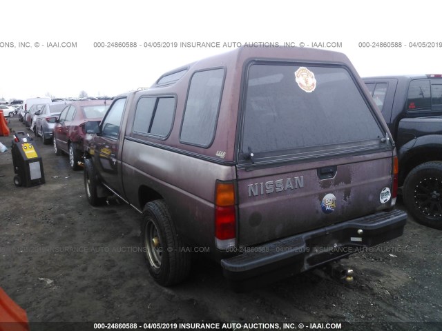 1N6ND11SXHC381606 - 1987 NISSAN D21 SHORT BED RED photo 3