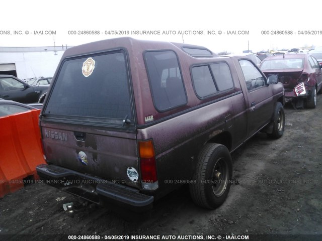 1N6ND11SXHC381606 - 1987 NISSAN D21 SHORT BED RED photo 4