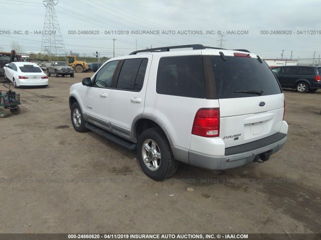 1FMZU73E82UA33797 - 2002 FORD EXPLORER XLT WHITE photo 3