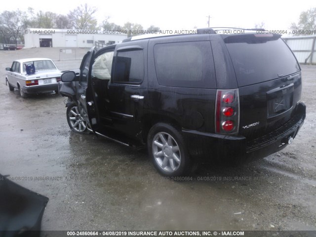 1GKFK63818J191642 - 2008 GMC YUKON DENALI BLACK photo 3