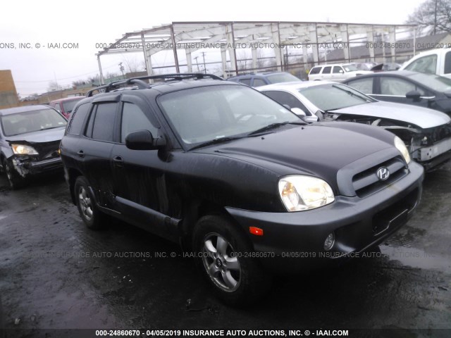 KM8SC73D56U108943 - 2006 HYUNDAI SANTA FE GLS/LIMITED BLACK photo 1