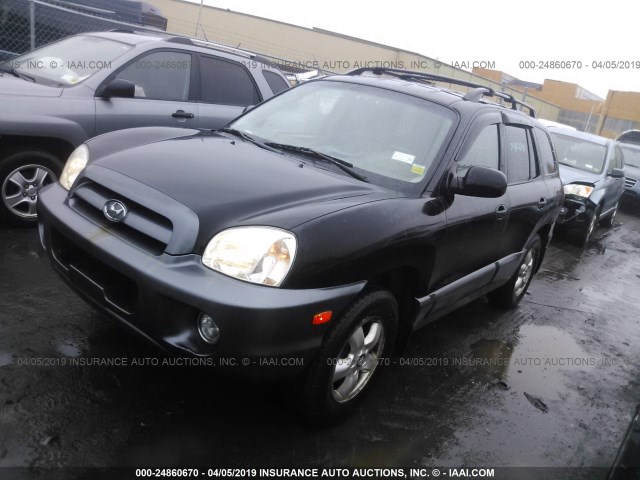 KM8SC73D56U108943 - 2006 HYUNDAI SANTA FE GLS/LIMITED BLACK photo 2